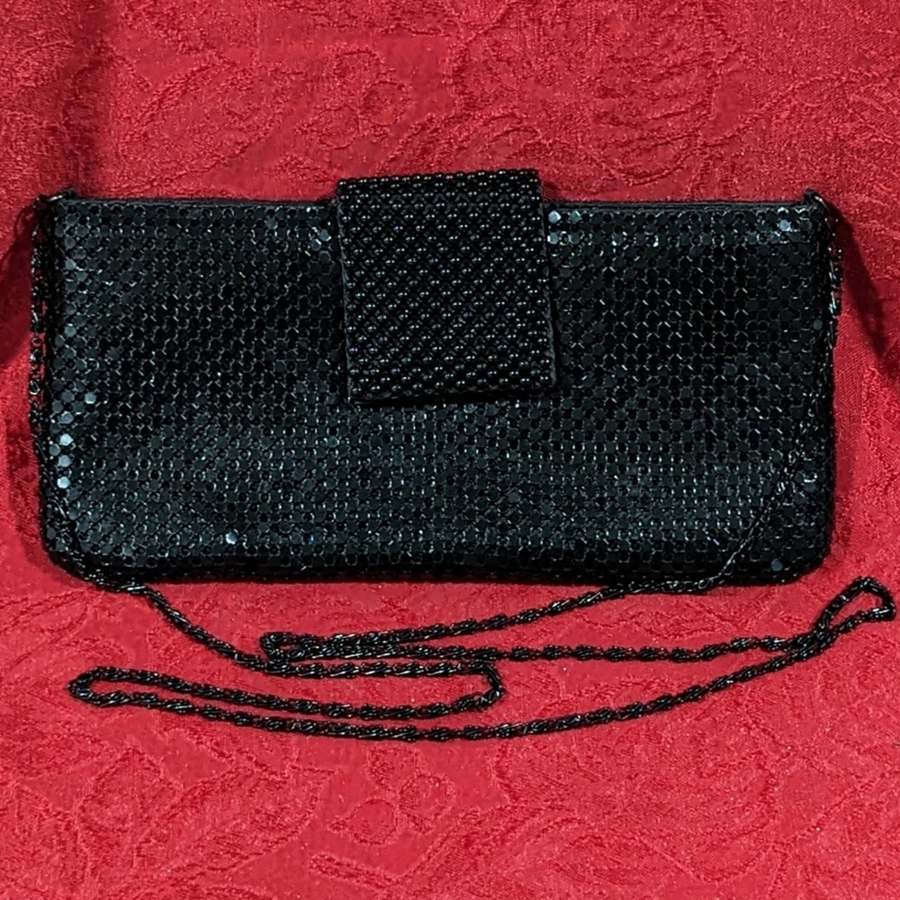 Vintage Magid Metallic mesh black evening bag